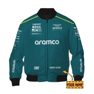 Aston Martin Cognizant Bomber Jacket, All Over Print Bomber Jacket Aston Martin Cognizant CAR41304142504