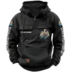 Newcastle United Hoodie  Tactical Quarter Zip, All Over Print Hoodie Newcastle United EPL17042625337 - Black