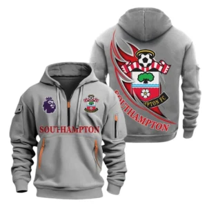 Southampton Hoodie Half Zip, All Over Print Hoodie For Southampton Fans EPL27042525131 - Gray