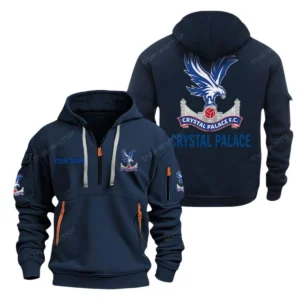 Crystal Palace Hoodie Half Zip, All Over Print Hoodie For Crystal Palace Fans EPL28042525891 - Navy