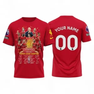 Liverpool T-Shirt Premier League Champions 2025 Unisex Shirts EPL29042825571