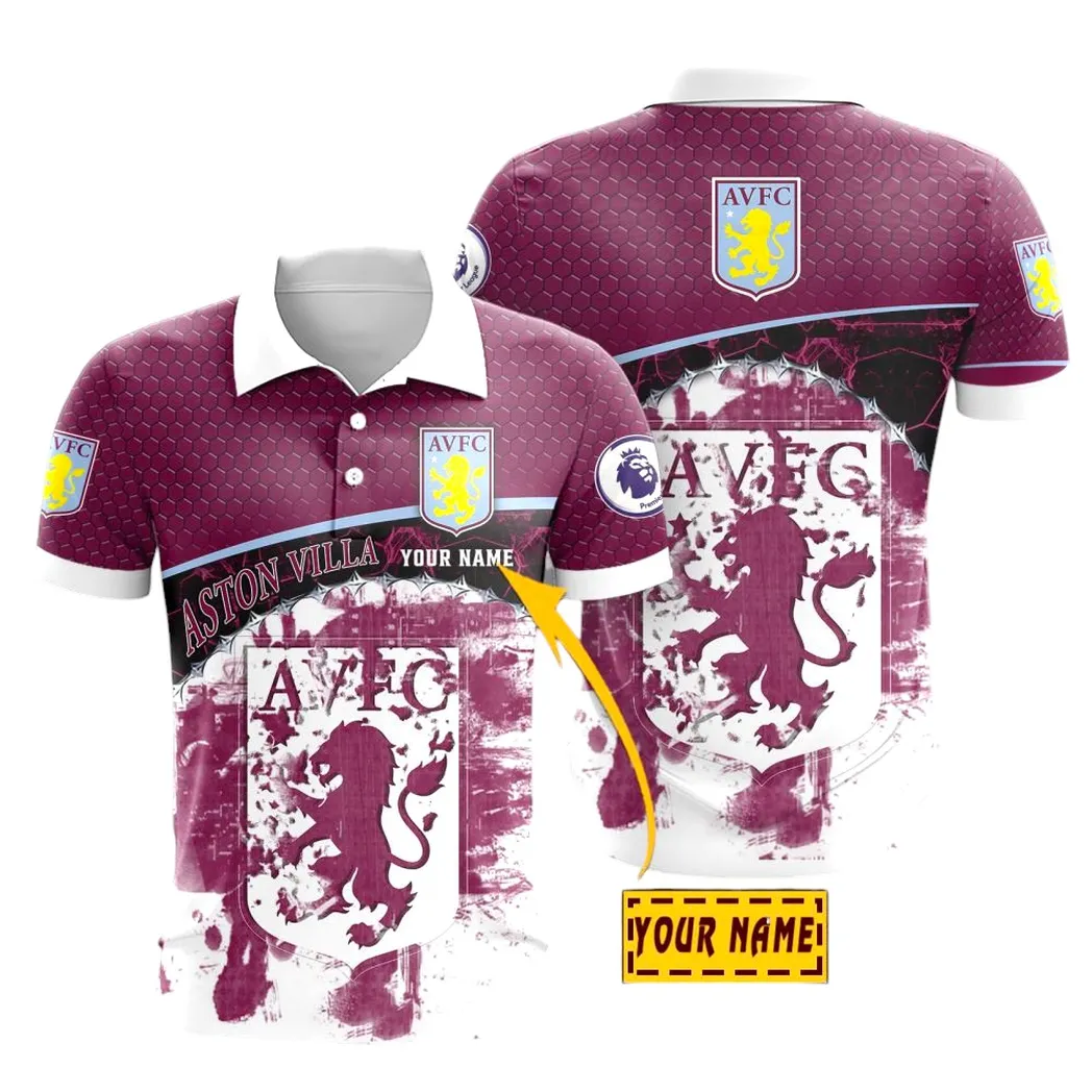 Aston Villa EPL Polo Shirt SPO2419002, Gift For Fan Aston Villa-Polo Shirt