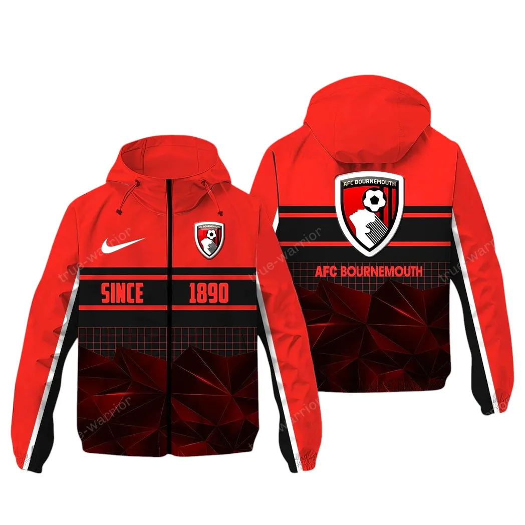 bournemouth epl windbreaker jacket spo0720003 gift for fan bournemouth red qumo1