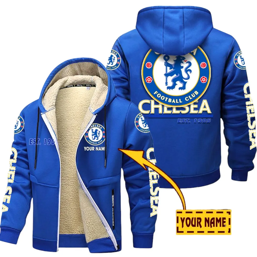 Chelsea EPL Lamb Fleece Thick Coat SPO0520003, Gift For Fan Chelsea - Blue