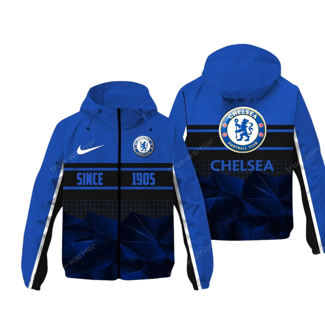 Chelsea EPL Windbreaker Jacket SPO0720006, Gift For Fan Chelsea - Blue