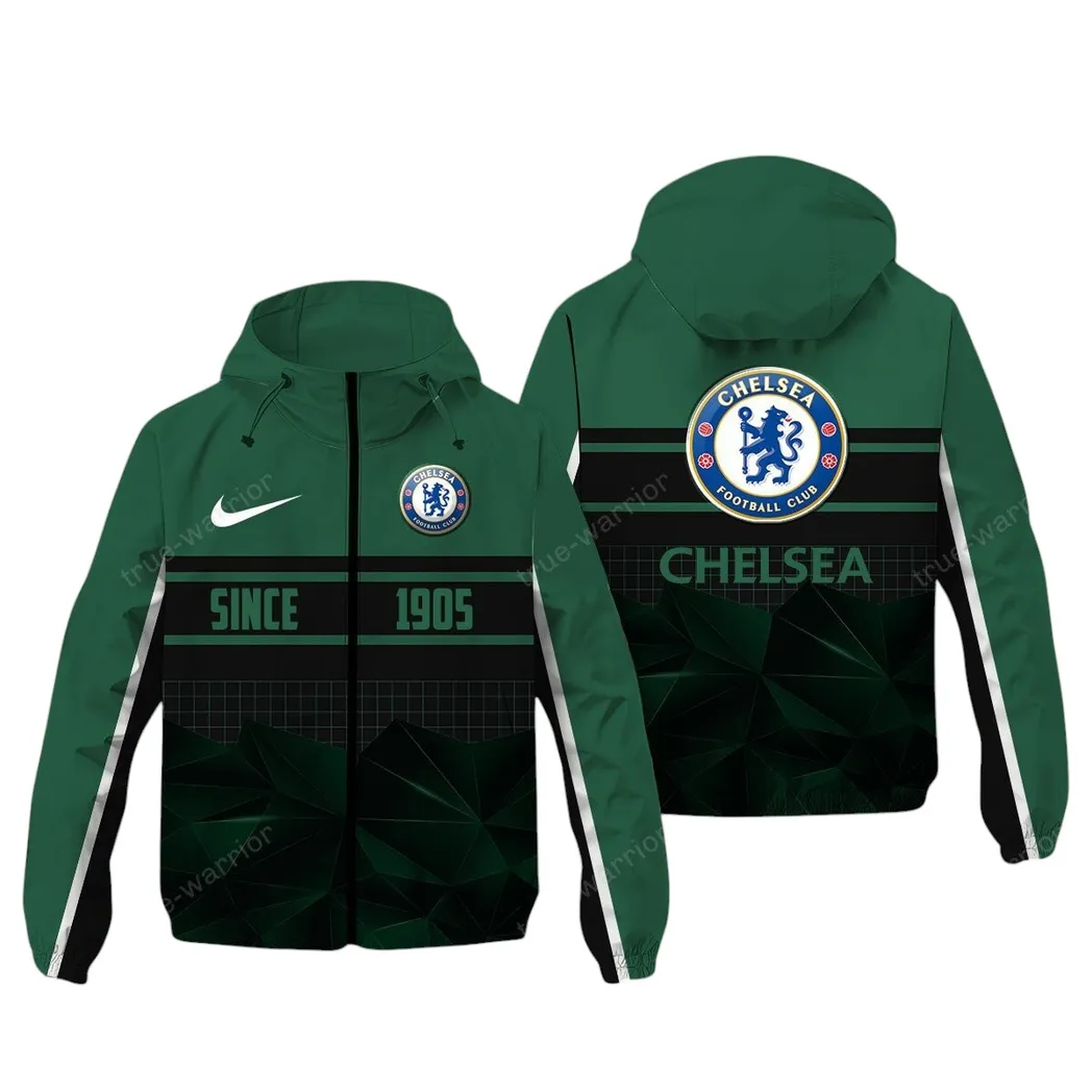 Chelsea EPL Windbreaker Jacket SPO0720006, Gift For Fan Chelsea - Green