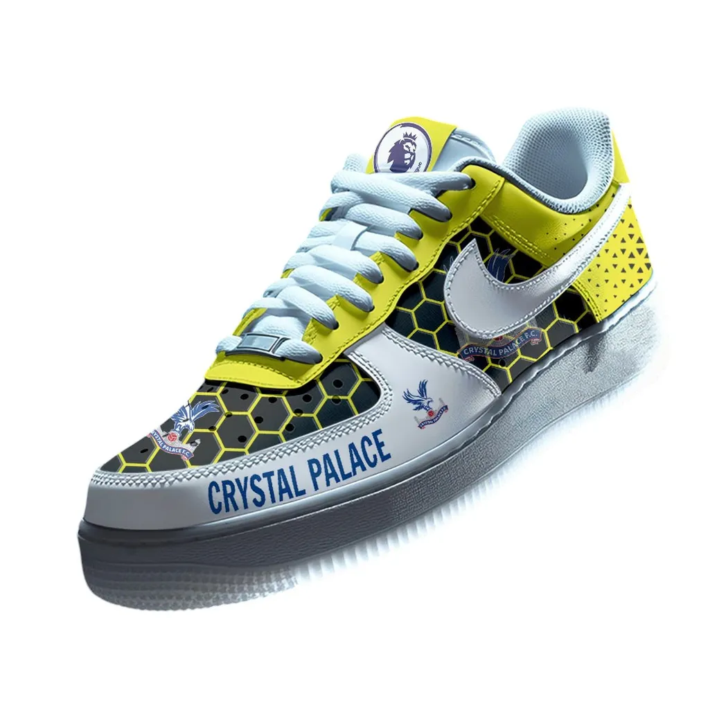 Crystal Palace EPL Air Low-Top Sneakers SPO2020017, Gift For Fan Crystal Palace - Yellow