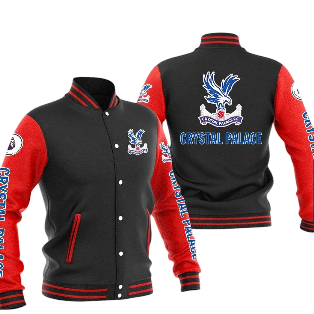 Crystal Palace EPL Baseball Jacket SPO1320003, Gift For Fan Crystal Palace - Red Black
