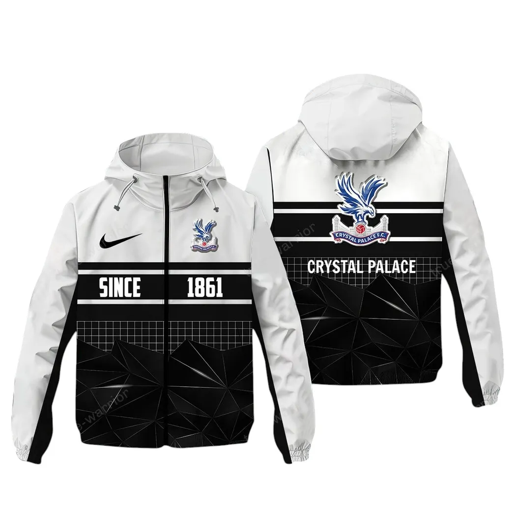 Crystal Palace EPL Windbreaker Jacket SPO0720007, Gift For Fan Crystal Palace - White