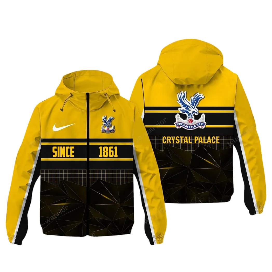 Crystal Palace EPL Windbreaker Jacket SPO0720007, Gift For Fan Crystal Palace - Yellow