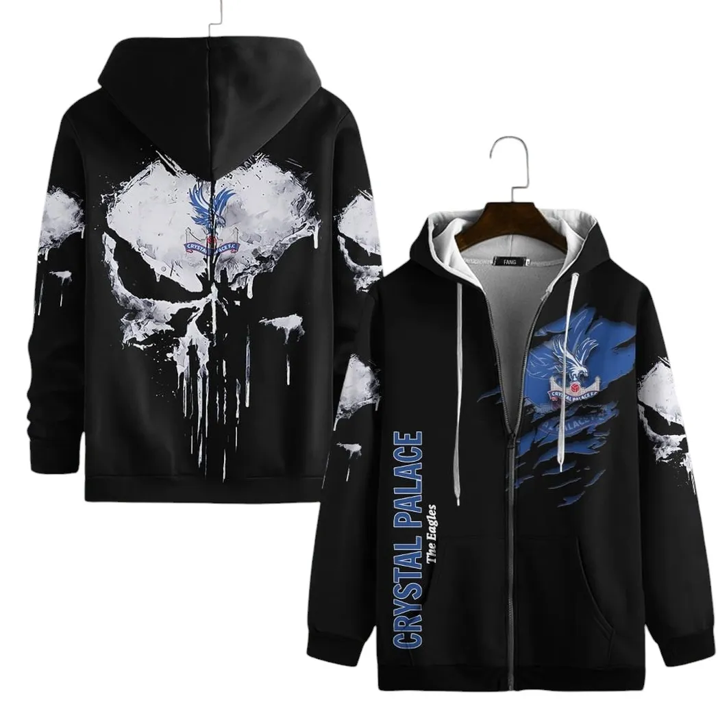 Crystal Palace EPL Zipper Hoodie SPO1719012, Gift For Fan Crystal Palace-Zipper Hoodie