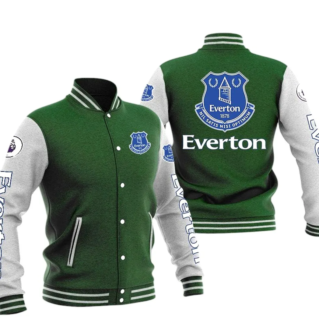 Everton  EPL Baseball Jacket SPO1320014, Gift For Fan Everton  - Green