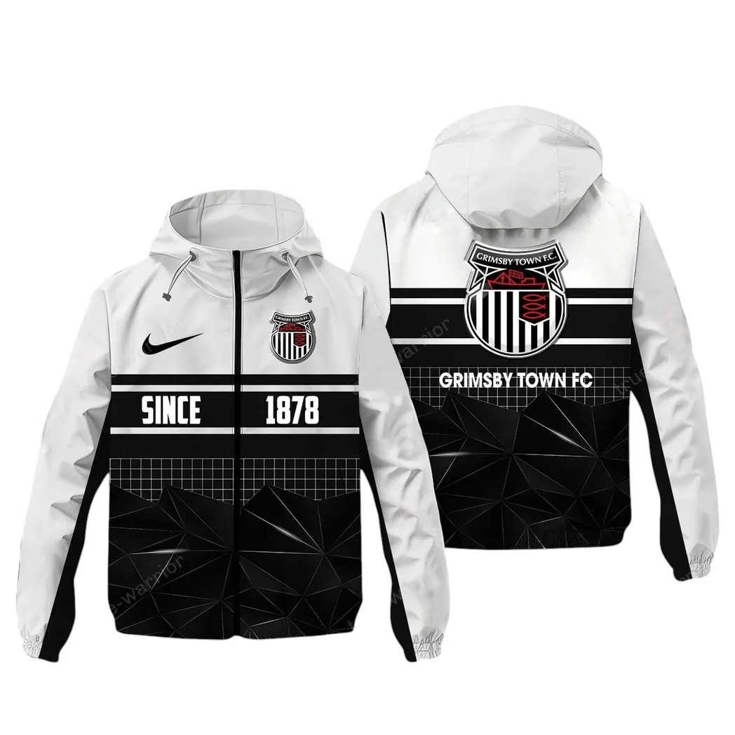 Grimsby Town  EPL Windbreaker Jacket SPO0720010, Gift For Fan Grimsby Town  - White