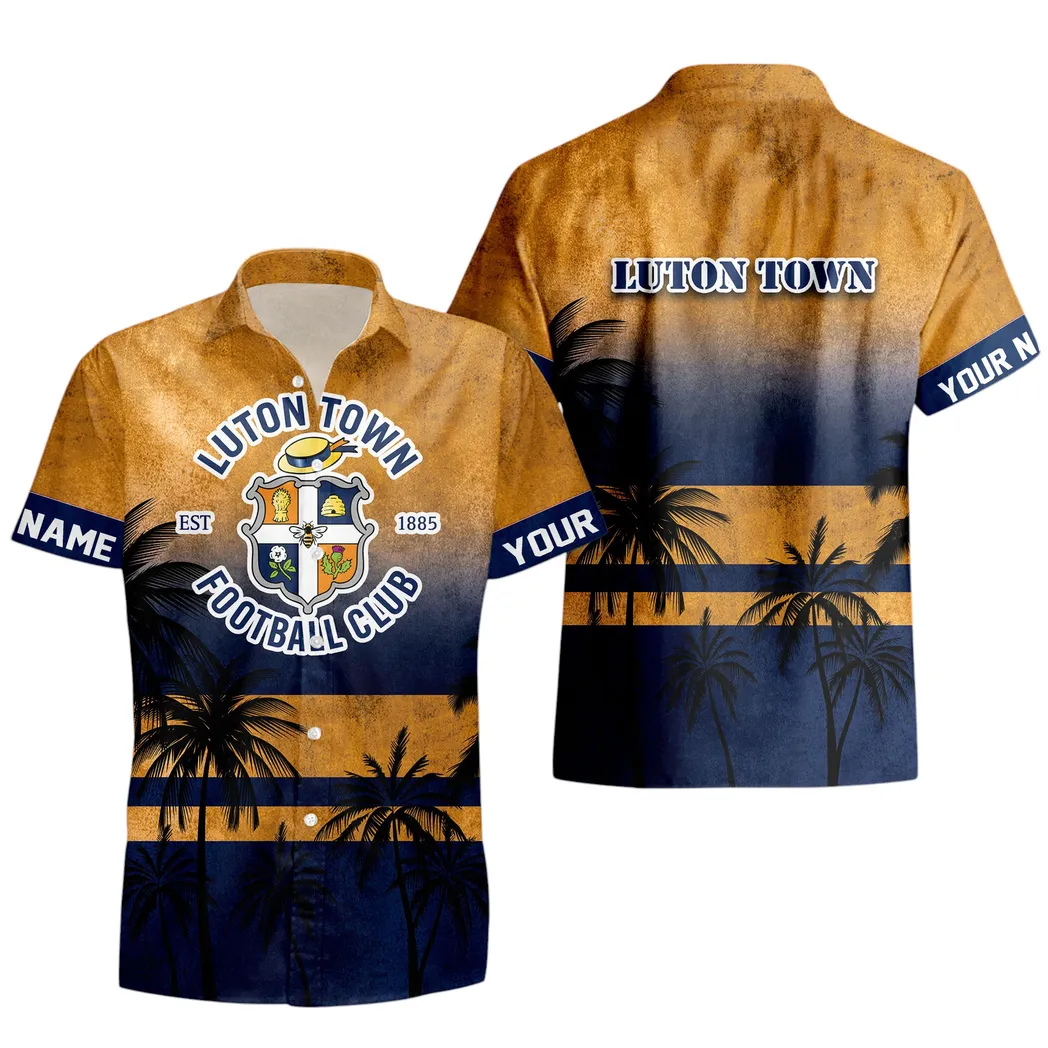 luton town epl custom hawaiian shirt set spo0603030 gift for fan luton town j5lv1