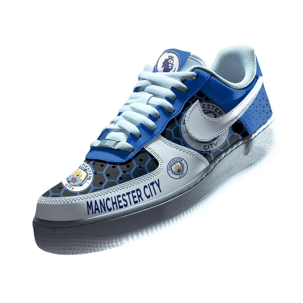 Manchester City EPL Air Low-Top Sneakers SPO2020003, Gift For Fan Manchester City - Blue