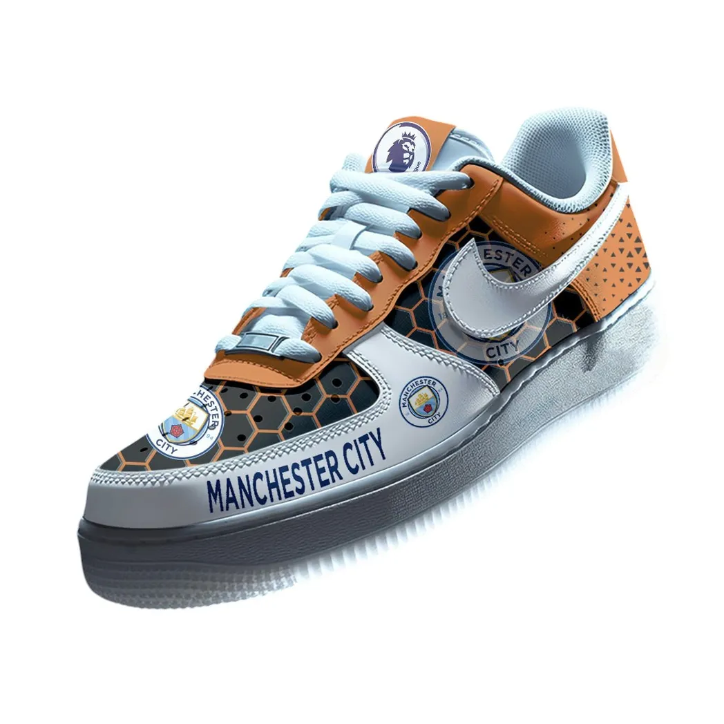 Manchester City EPL Air Low-Top Sneakers SPO2020003, Gift For Fan Manchester City - Orange