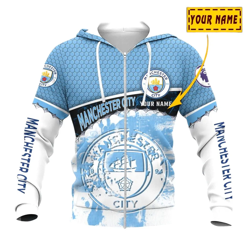 Manchester City EPL Zipper Hoodie SPO2419013, Gift For Fan Manchester City-Zipper Hoodie