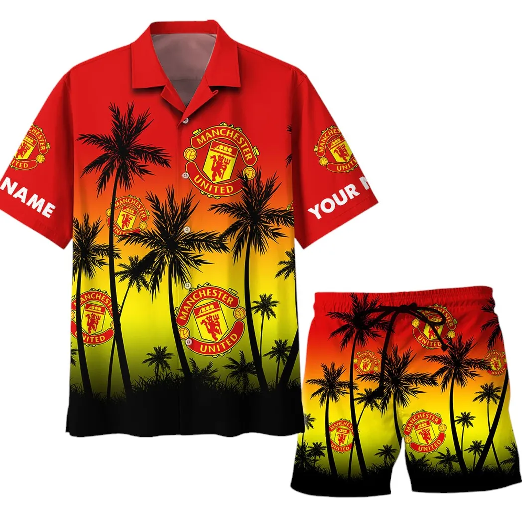 Manchester United EPL Custom Hawaiian Shirt Set SPO0603007, Gift For Fan Manchester United