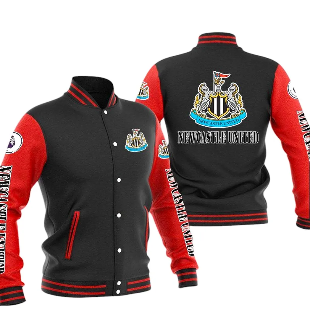 Newcastle United EPL Baseball Jacket SPO1320002, Gift For Fan Newcastle United - Red Black