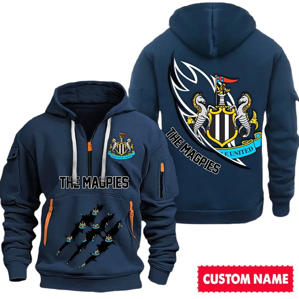 Newcastle United EPL Hoodie Half Zipp SPO0120015, Gift For Fan Newcastle United - Navy