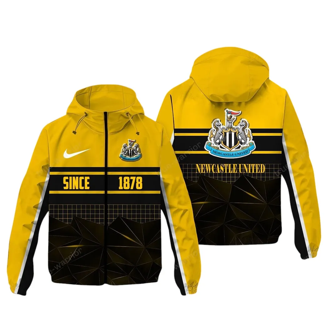 Newcastle United EPL Windbreaker Jacket SPO0720016, Gift For Fan Newcastle United - Yellow