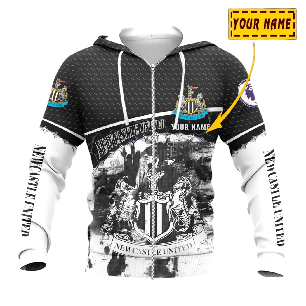 Newcastle United EPL Zipper Hoodie SPO2419015, Gift For Fan Newcastle United-Zipper Hoodie
