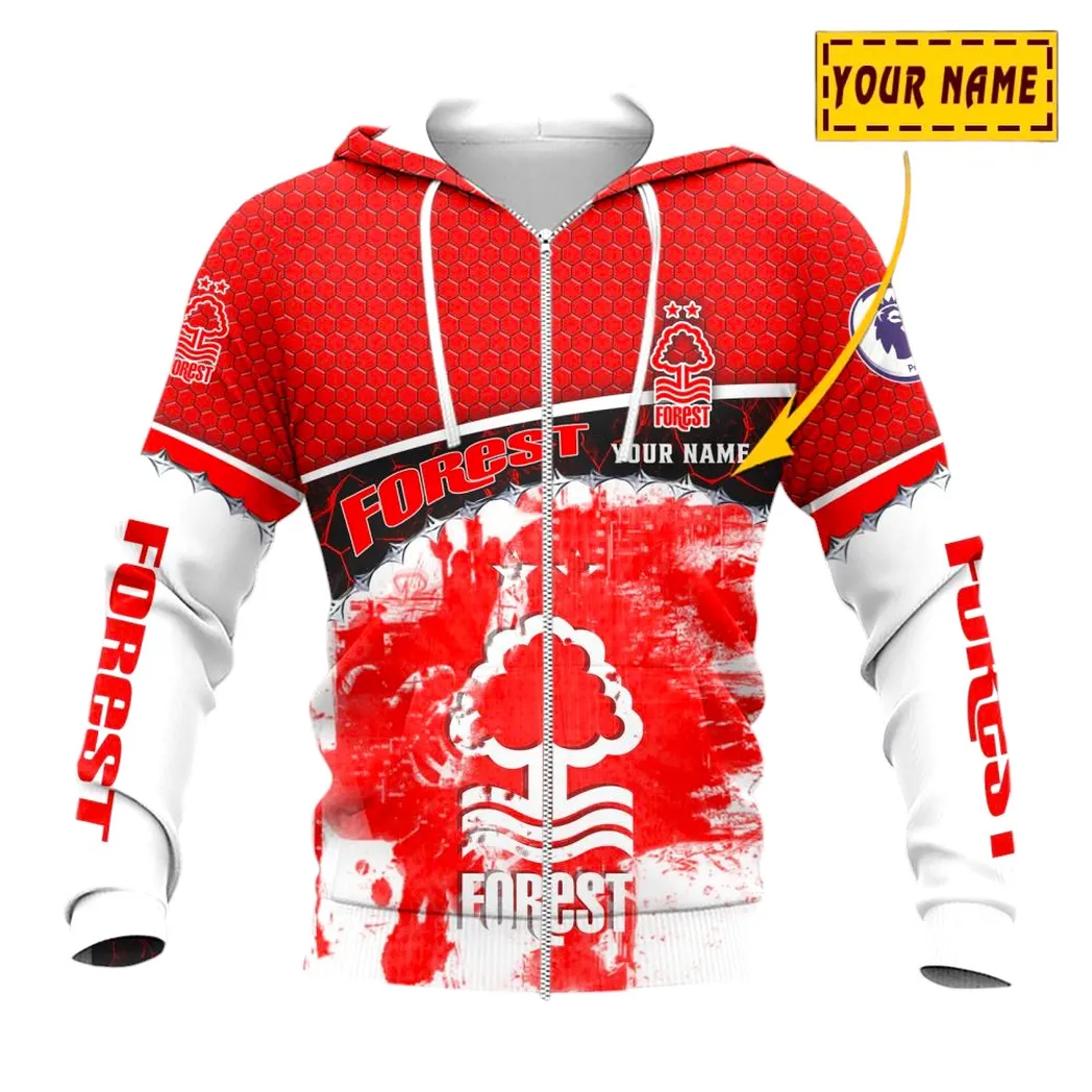 Nottingham Forest EPL Zipper Hoodie SPO2419016, Gift For Fan Nottingham Forest-Zipper Hoodie