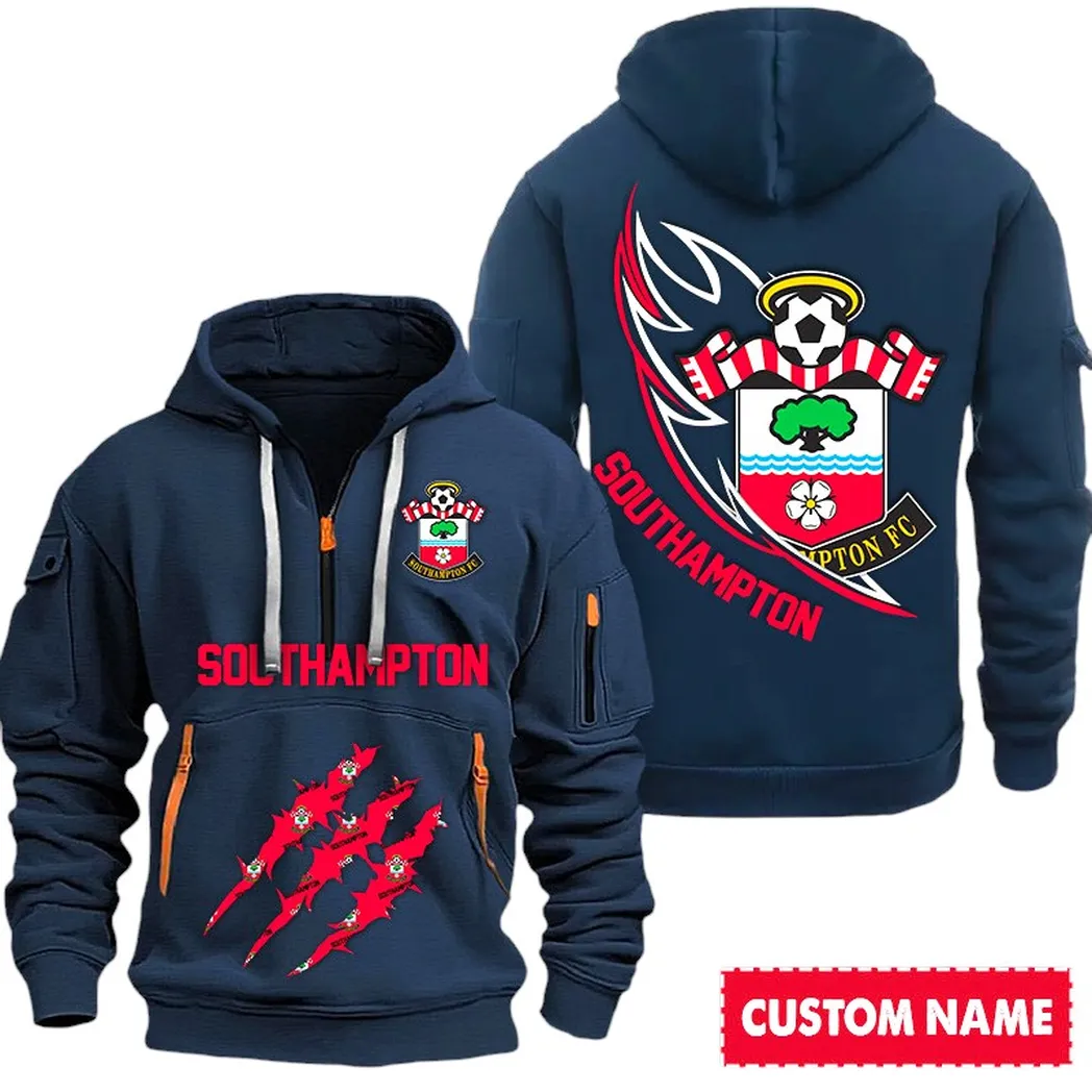 Southampton EPL Hoodie Half Zipp SPO0120017, Gift For Fan Southampton - Navy