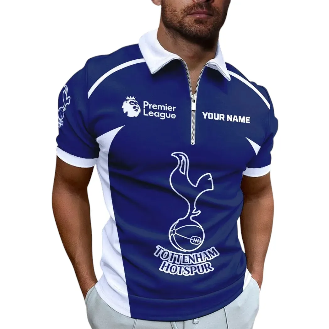 totteham hotspur epl zipper polo shirt spo0713020 gift for fan totteham hotspur byzzg