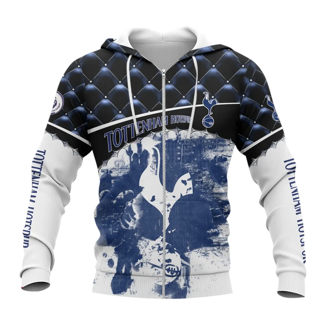 Tottenham Hotspur EPL Zipper Hoodie SPO1319010-4, Gift For Fan Tottenham Hotspur-Zipper Hoodie