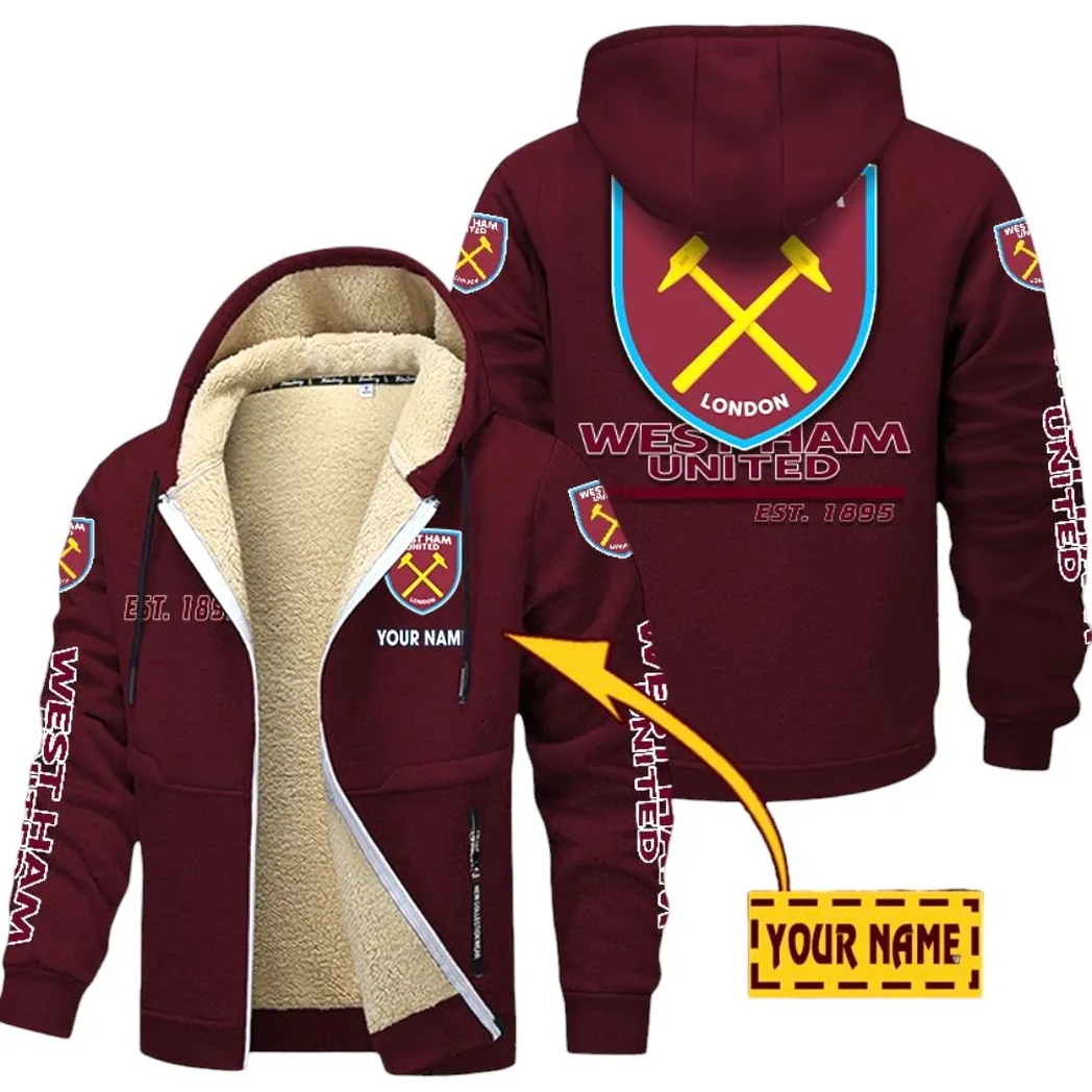 west ham united epl lamb fleece thick coat spo0520008 gift for fan west ham united burgundy 8uzue