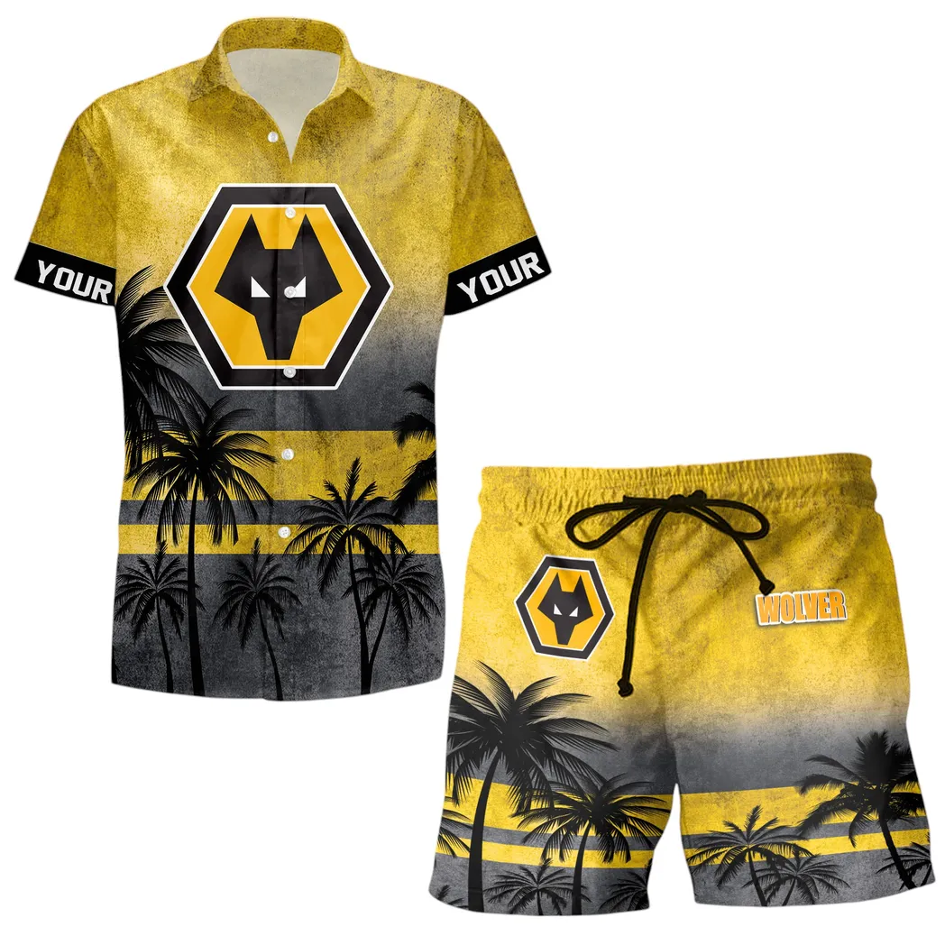 wolverhampton wanderers epl custom hawaiian shirt set spo0603029 gift for fan wolverhampton wanderers wq4nm