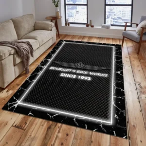 Bourget's Bike Works Rug, All Over Print Carpet For Bourget's Bike Works Lovers CAR15003142500 - Grey