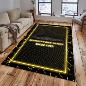 Bourget's Bike Works Rug, All Over Print Carpet For Bourget's Bike Works Lovers CAR15003142500 - Yelloư