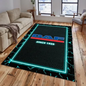 DAF Trucks Rug, All Over Print Carpet For DAF Trucks Lovers CAR15003142503 - Cyan