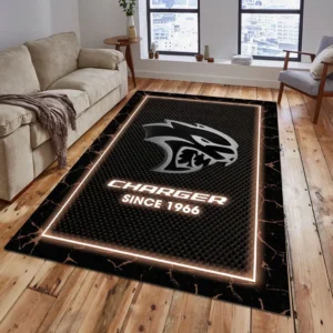 Dodge Charger Rug, All Over Print Carpet For Dodge Charger Lovers CAR15003142504 - Brown