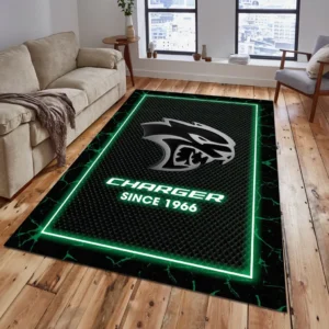 Dodge Charger Rug, All Over Print Carpet For Dodge Charger Lovers CAR15003142504 - Green