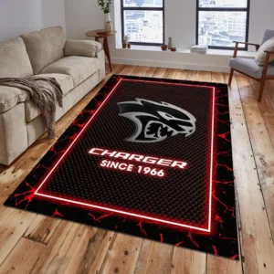 Dodge Charger Rug, All Over Print Carpet For Dodge Charger Lovers CAR15003142504 - Red