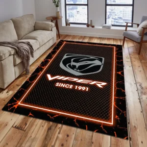 Dodge Viper Rug, All Over Print Carpet For Dodge Viper Lovers CAR15003142505 - Orange