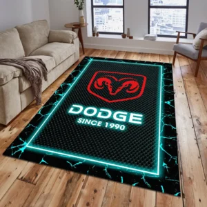 Dodge Rug, All Over Print Carpet For Dodge Lovers CAR15003142506 - Cyan