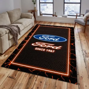 Ford Rug, All Over Print Carpet For Ford Lovers CAR15003142508 - Orange