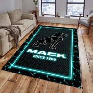Mack Trucks Rug, All Over Print Carpet For Mack Trucks Lovers CAR15003142518 - Cyan