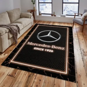 Mercedes Benz Rug, All Over Print Carpet For Mercedes Benz Lovers CAR15003142521 - Brown