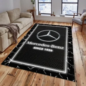 Mercedes Benz Rug, All Over Print Carpet For Mercedes Benz Lovers CAR15003142521 - Grey