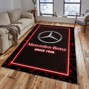 Mercedes Benz Rug, All Over Print Carpet For Mercedes Benz Lovers CAR15003142521 - Red