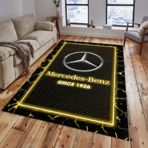 Mercedes Benz Rug, All Over Print Carpet For Mercedes Benz Lovers CAR15003142521 - Yelloư