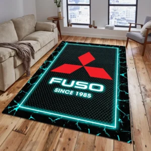 Mitsubishi Fuso Rug, All Over Print Carpet For Mitsubishi Fuso Lovers CAR15003142522 - Cyan
