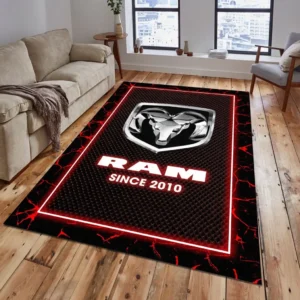 Ram Truck Rug, All Over Print Carpet For Ram Truck Lovers CAR15003142528 - Red