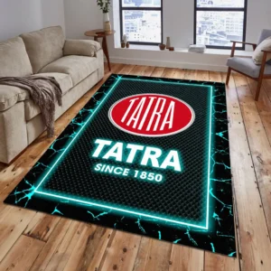 Tatra Rug, All Over Print Carpet For Tatra Lovers CAR15003142532 - Cyan