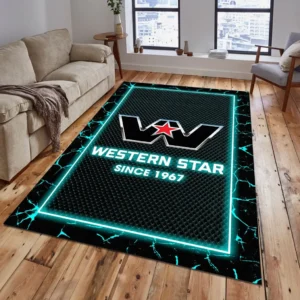 Western Star Rug, All Over Print Carpet For Western Star Lovers CAR15003142536 - Cyan